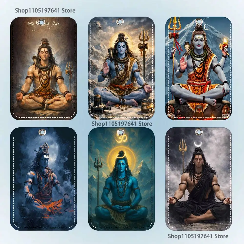 

LordS Shiva M-Mahadev Holder Keychain For Bank Business Work Card Holder Student Card Protective Case Bus Card