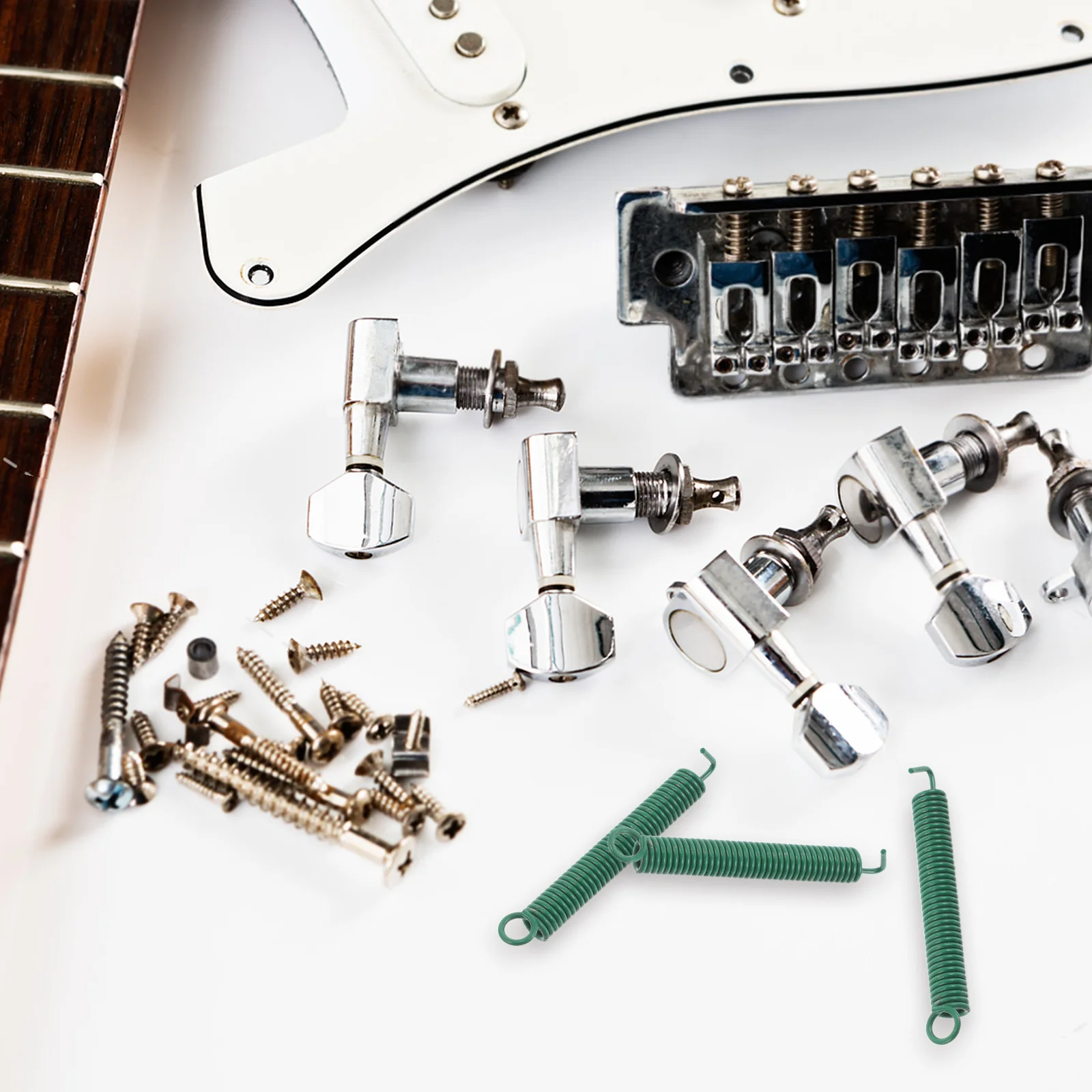 

1 Set Electric Guitar Tremolo Bridge Springs Saddle Plate Replacement Kit Heavy Duty Metal Hardware Universal Guitar Repair