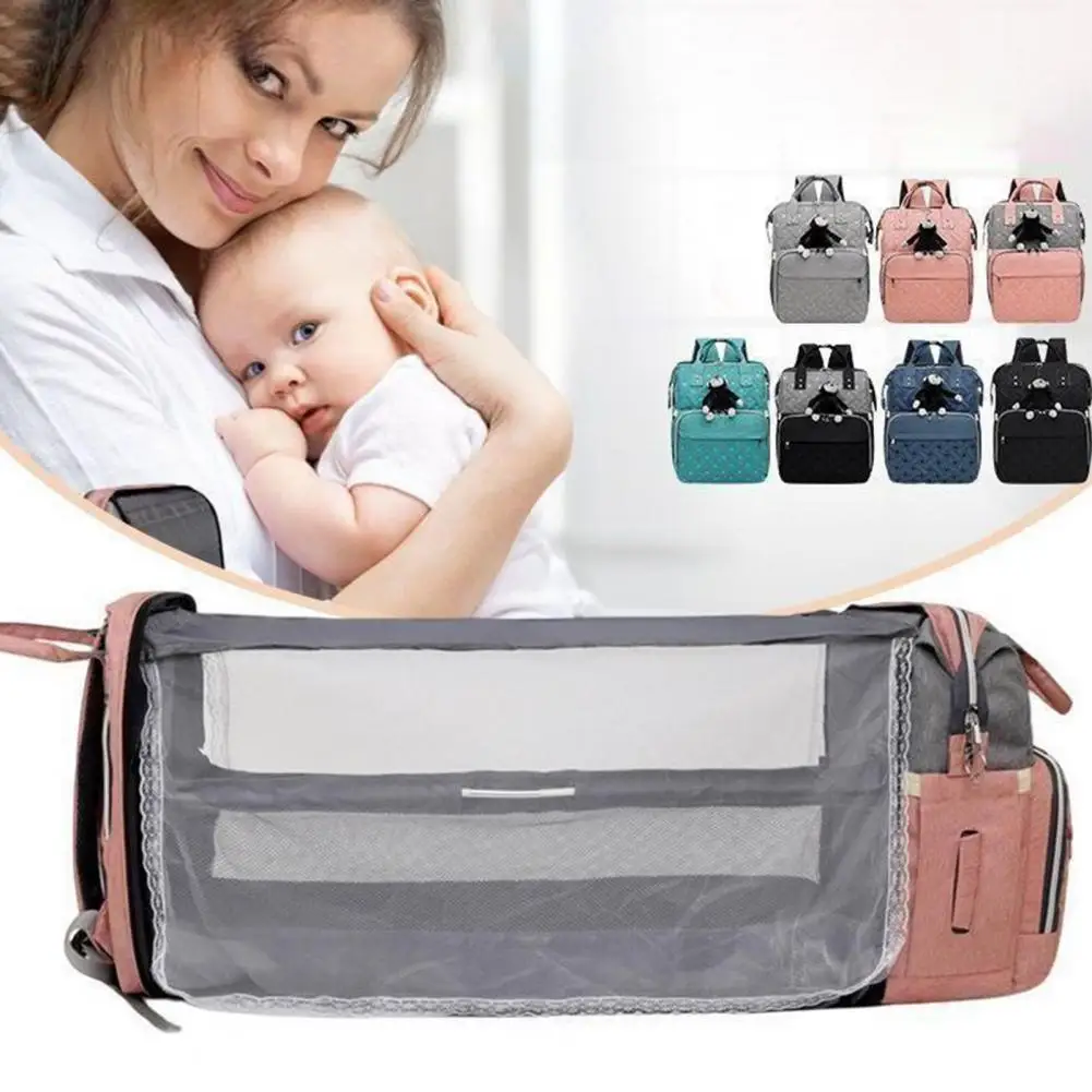 Mother Baby Bag with Sunshade Net Efficient Baby Diaper Bag Spacious Organized Mommy Bag Backpack with Sunshade Net for Baby