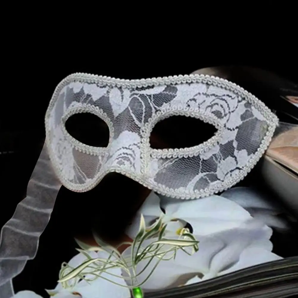 Eyewear Women Cosplay Mask Handmade Lace Ribbon Dress Up Masquerade Venetian Eye Cover Men Mask Costumes image 2