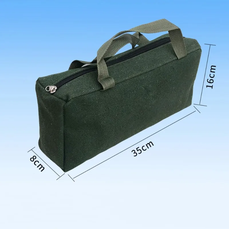 Heavy Duty Canvas Tool Organizers, Thickened Waterproof Work Totes, Mechanics Electricians Hardware Storage Tool Box Cases