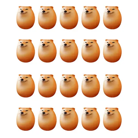 BAAU 20x 계란 개 Shiba Inu 현실적인 계란 모양 책상 장식 개 & 계란 유니온 장식 홈 오피스 재미있는 크리스마스 선물