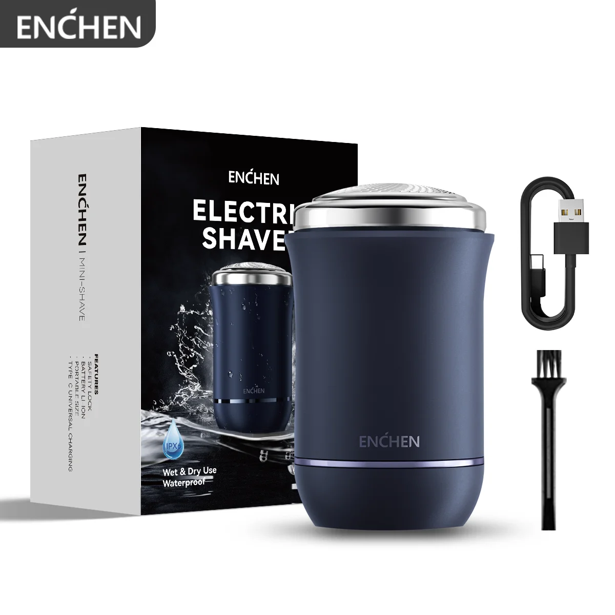 ENCHEN  Traveller Mini Electric Shaver For Men Rechargeable Shaving Beard Machine Wet-Dry Dual Use Waterproof Electric Razor