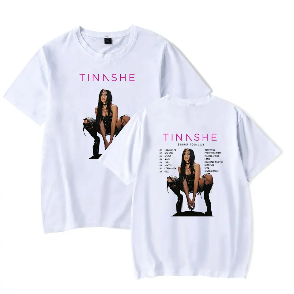 Tinashe-t-shirt de manga curta para homem e mulher, unissexo, casual, moda, verão, 2019