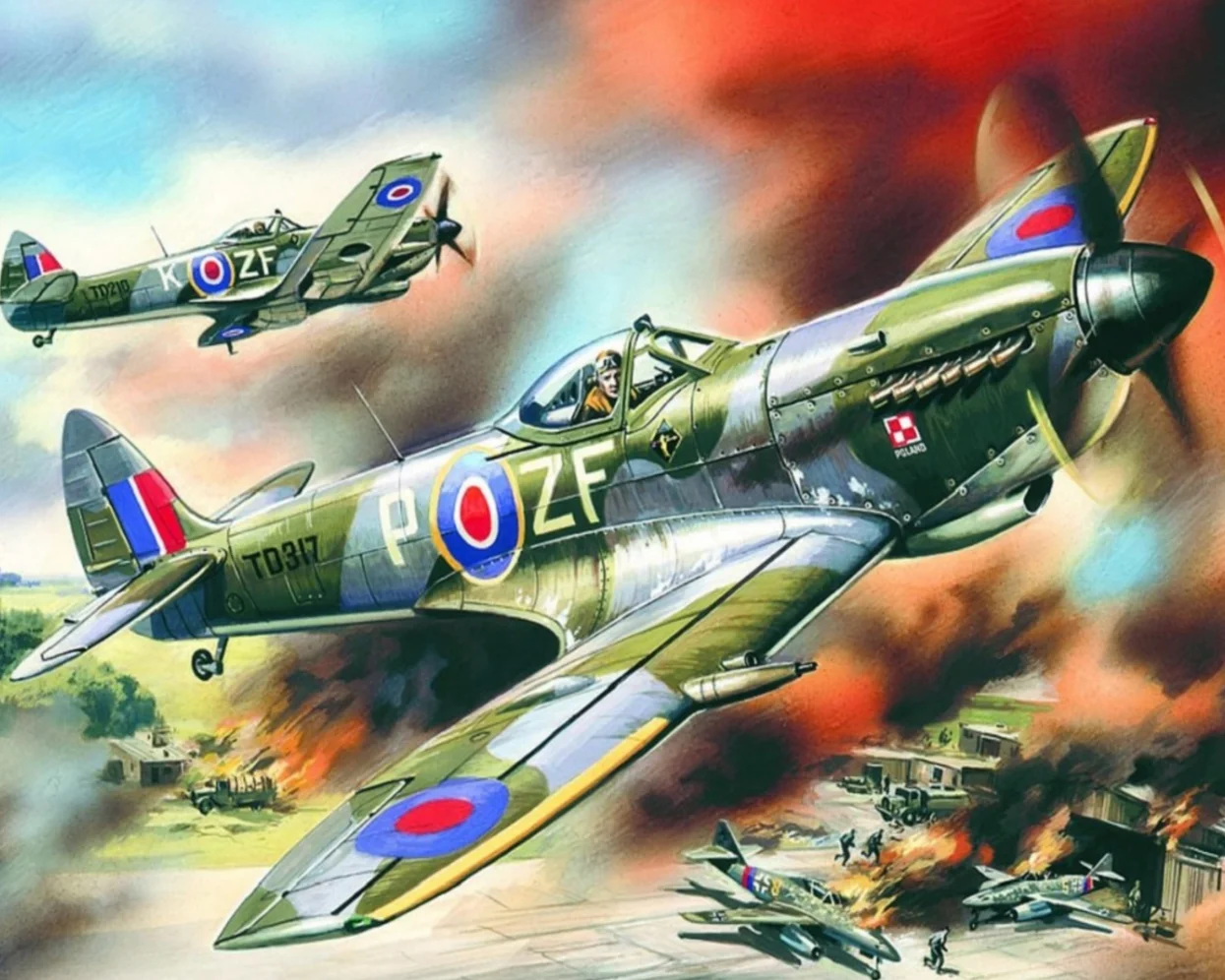 Spitfire overfly painting by numbers kit