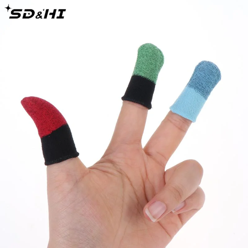 10Pcs Mobile Gaming Finger Sleeves Anti Sweat Breathable High Sensitivity For Mobile Gaming Competitive Matches