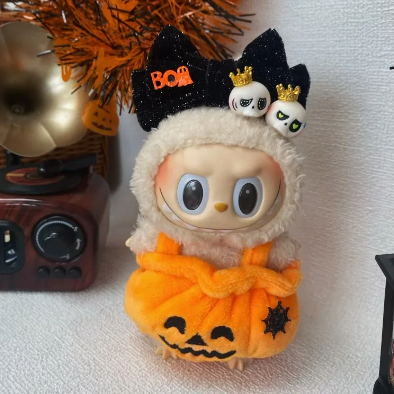 

Fashion Festival Pumpkin Dress For Labubu Idol V1 V2 Doll Clothing Accessories 15/17cm Plush Doll Universal Decoration