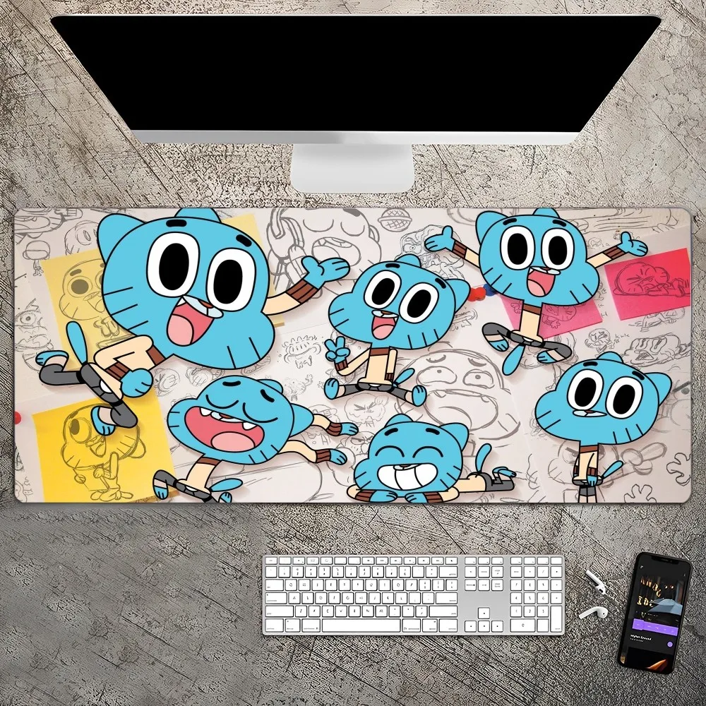 The Amazing Funny W-world Of Gumball Mousepad Custom Skin Desktop Desk Mat Kawaii Gaming Accessories Students Pad for PC Table