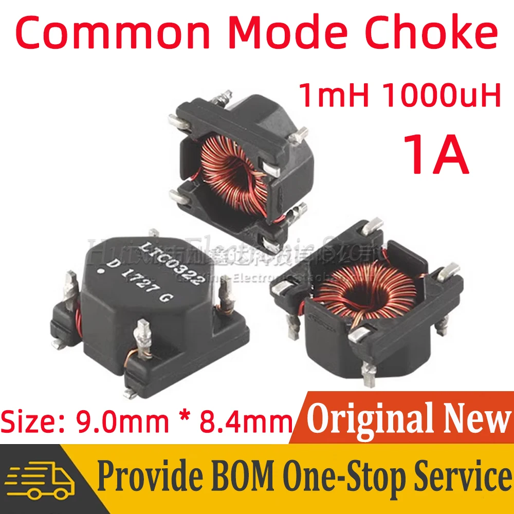 5pcs SMD Common Mode Choke Inductor Filter for Telecom Application Minimize Noise Inductance 1mH 1000uH 1A LTC0322 CM633SG472