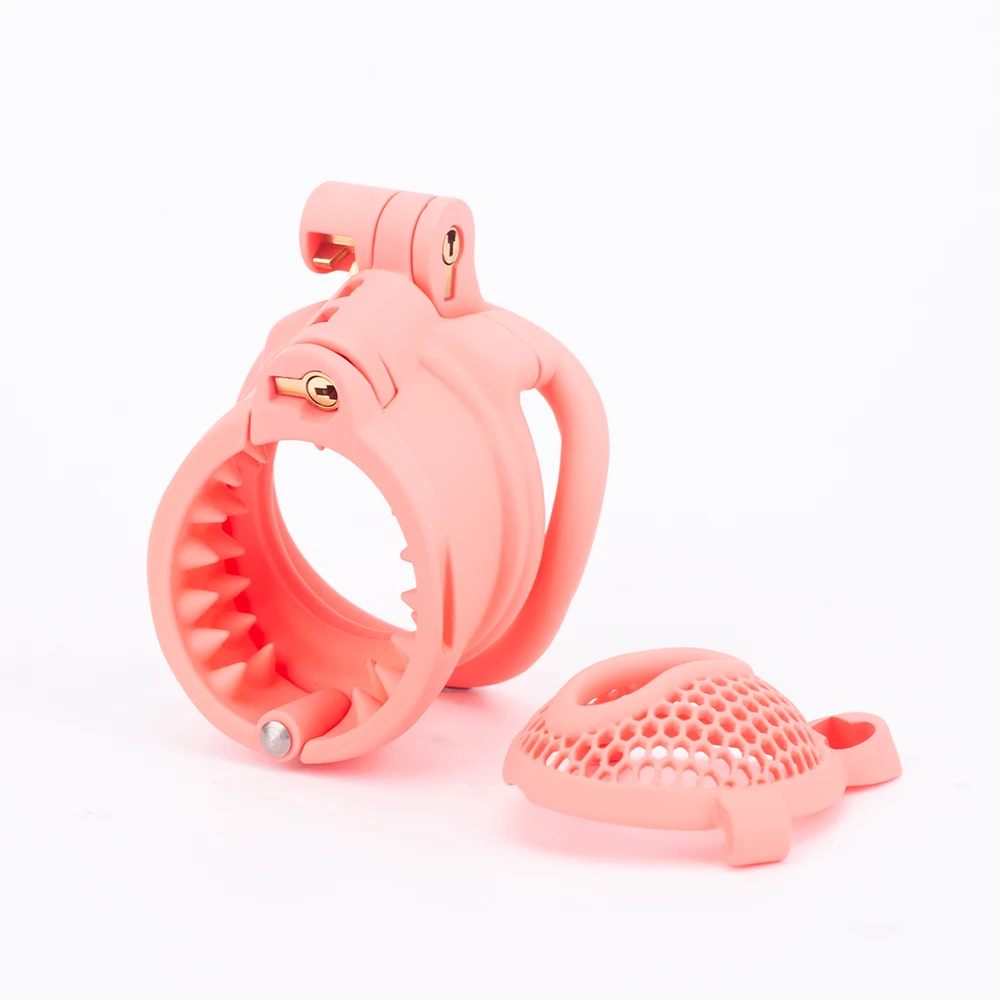 Convenient Slide Spiked Chastity Cage Honeycomb Cock Cage Male 3D Print Lightweight Chastity Belt Penis Cage Sex Toys For Men