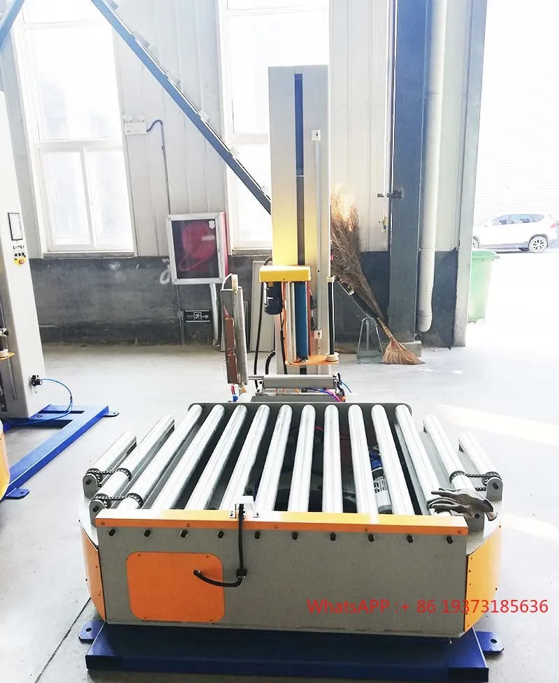 Full Auto Wrapping Machine with CE Certification /Pallet Stretch Wrapper with Roller Conveyor System