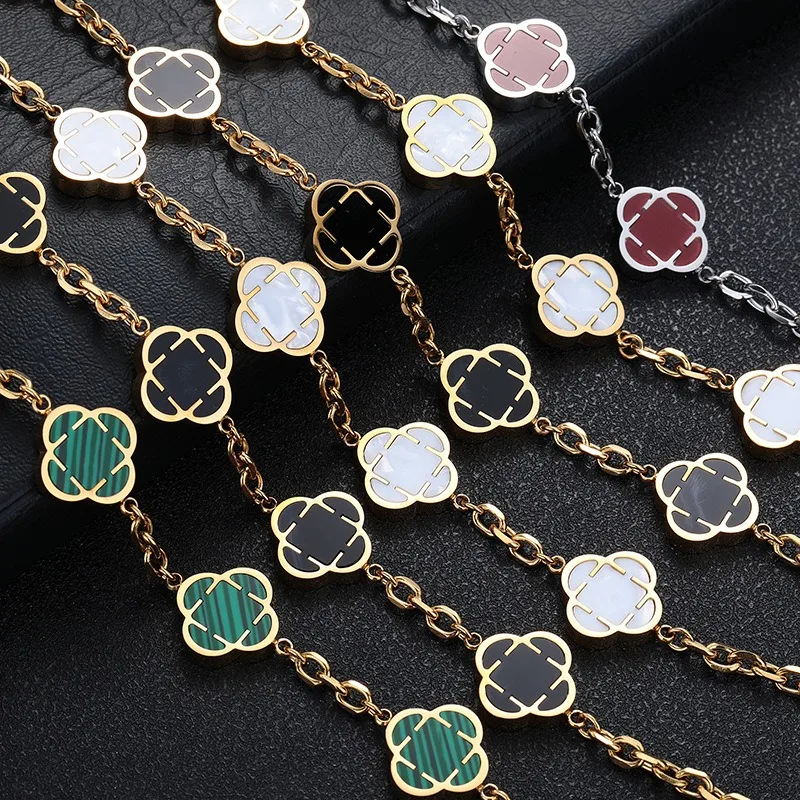 

Lengthen Stylish Petal Chan Bracelets For Men Women Minimalist Waterproof Natural Shell Chain Links Wristband Birthday Gift