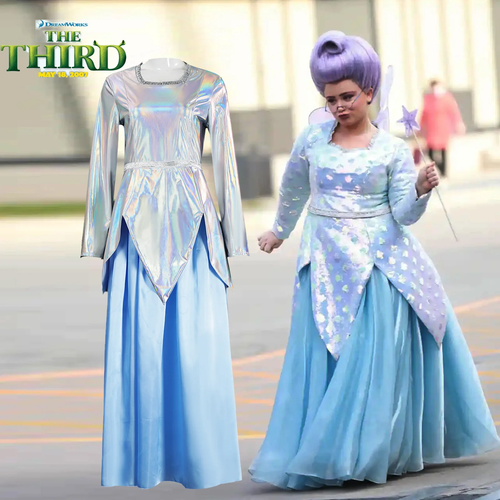 

Cinderella Series Fairy Godmother Cosplay Costume Women's Halloween Stage Performance Full Set Of Clothes