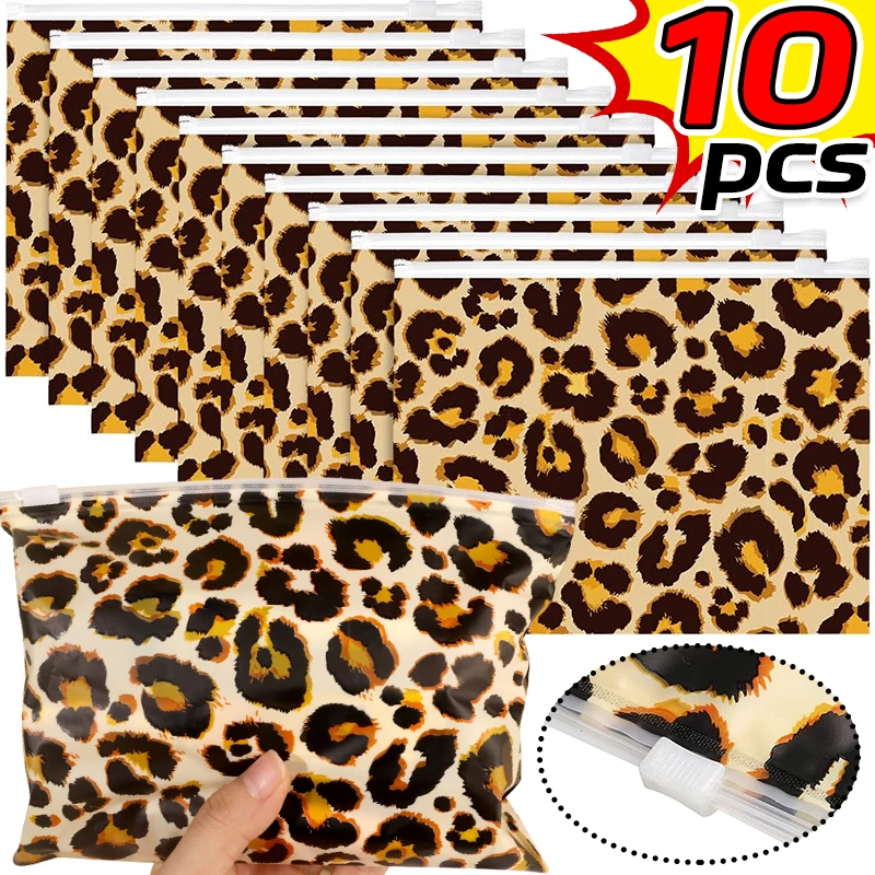 Leopard Print Storage Bag Place Skin Care Products Makeup Smooth Rectangle Pouch Light EVA Waterproof Cosmetic Bags Organizer