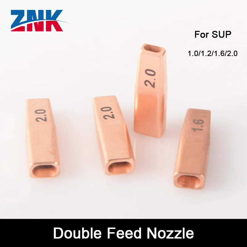 10pcs/lot ZNK LASER CQWY Laser Welding Double Wire Feed Nozzle SUP21T SUP23T Double Wire Feeder Accessories