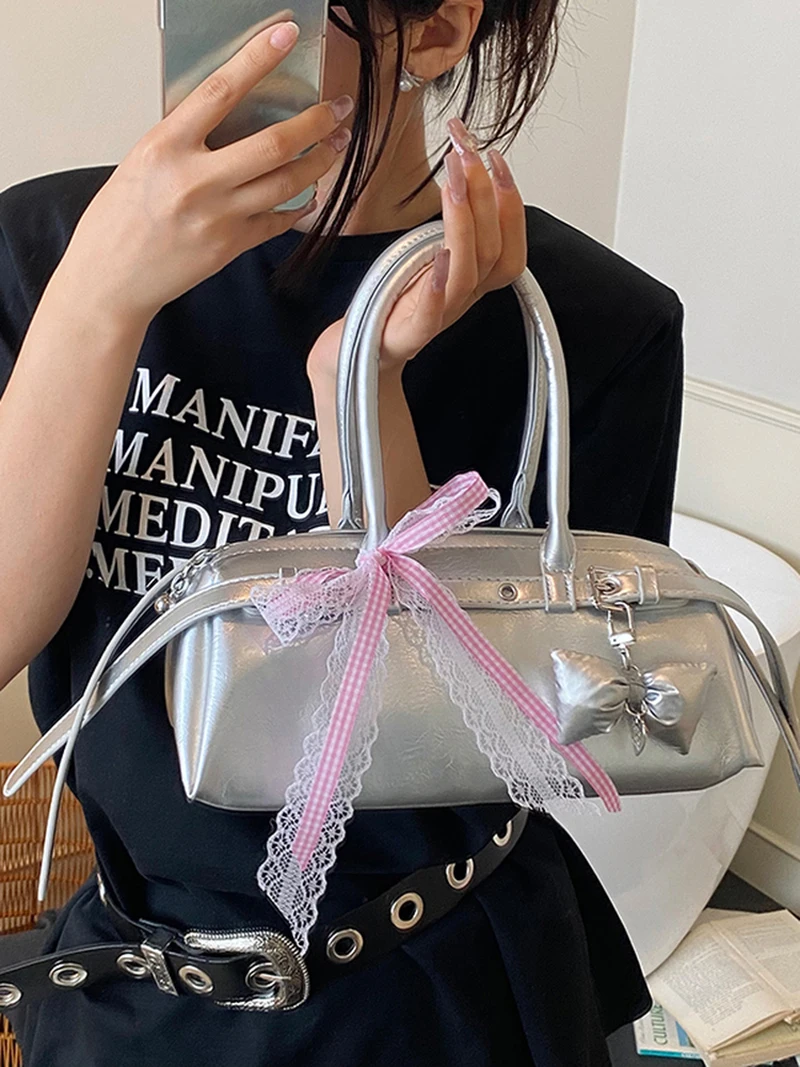 

Solid Color Large Capacity Leather Women's Square Bag 2025 New Summer Casual Korean Version Handbag Fashion Commuting Bag