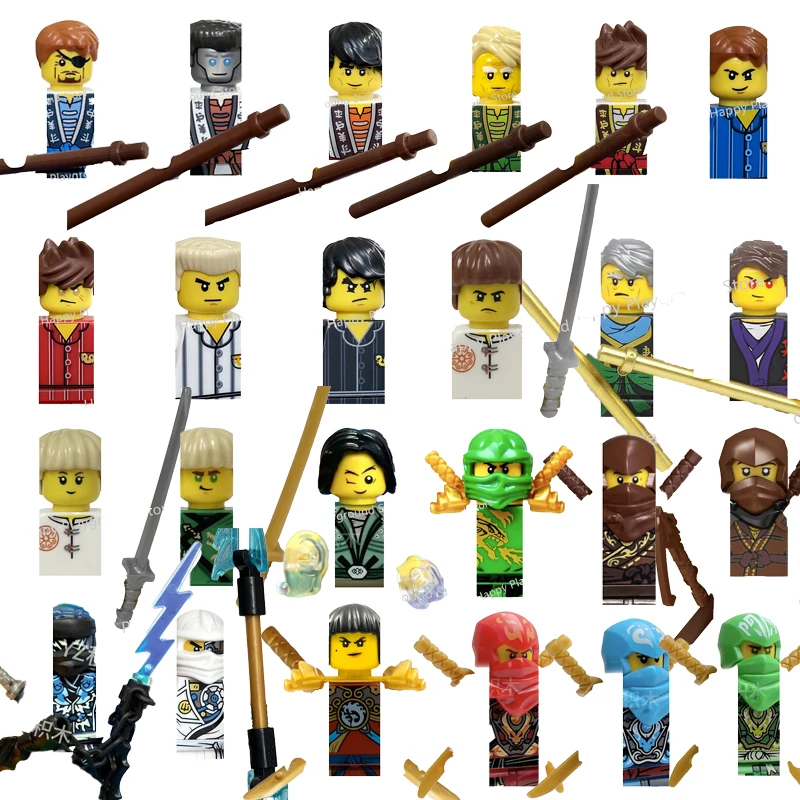 

Anime Cartoon TV Ninja Bricks Toy Dolls Zane Nya Lloyd Garmadon Arin Building Blocks Assemble Toys Model for Children Gifts