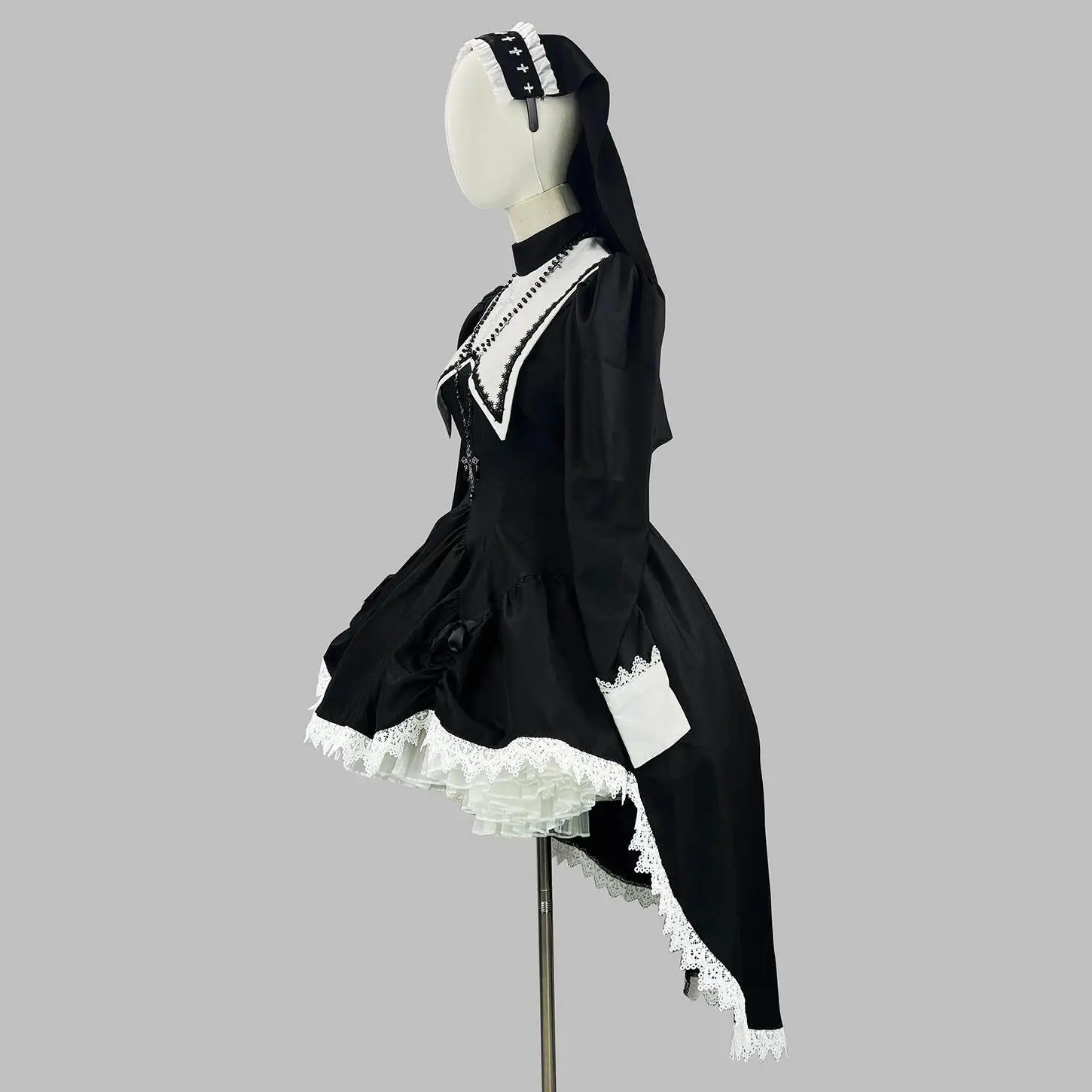 

Halloween Nun Costume Performance Clown Outfit Masquerade Women's Traditional Ethnic Stage Costume Spring 2025 New Arrival