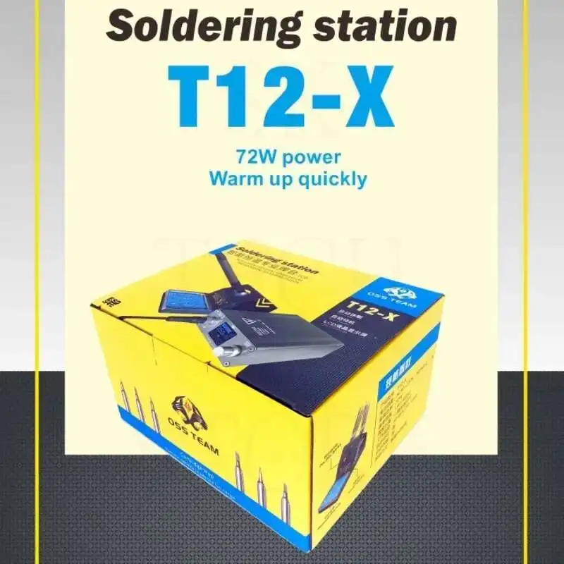 OSS T12X Soldering Station 24V 5A 72W Power 5S Heat Up 6S Melt Tin With T12 Tips For PCB Repair Phone Board Welding Repair Tools