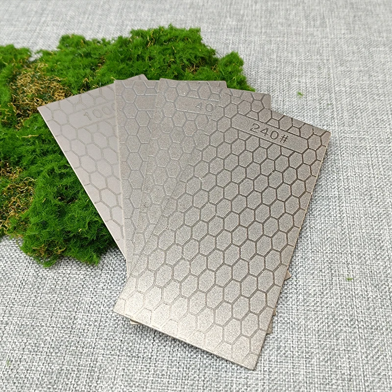 

1pc Professional Diamond Knives Sharpening Stone 240#400#600#1000# Knife Sharpener Ultra-thin Honeycomb Surface Whetstone Tool