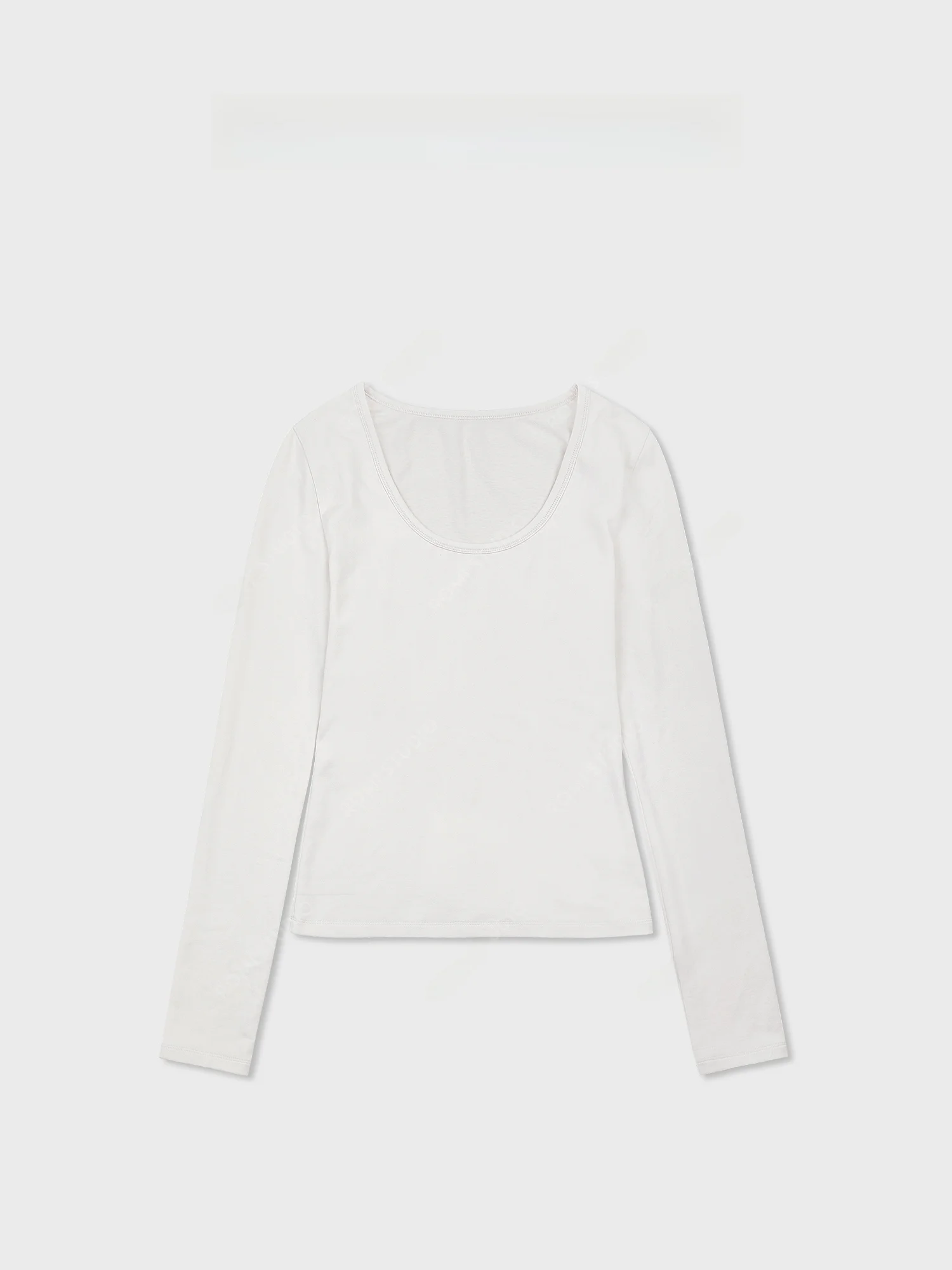 

Romishostudio Soft Modal Long Sleeve T-shirt U-neck Simple Style Women's Fashion Comfortable Skin-friendly Clothing