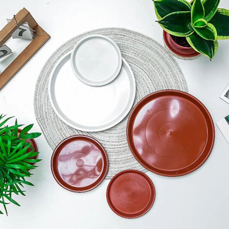 10 قطعة أصيص زهور بلاستيكي صينية قاعدة صحن النبات مستديرة بالتنقيط زهور النبات صواني وعاء داخلي في الهواء الطلق لوازم حديقة المنزل E2