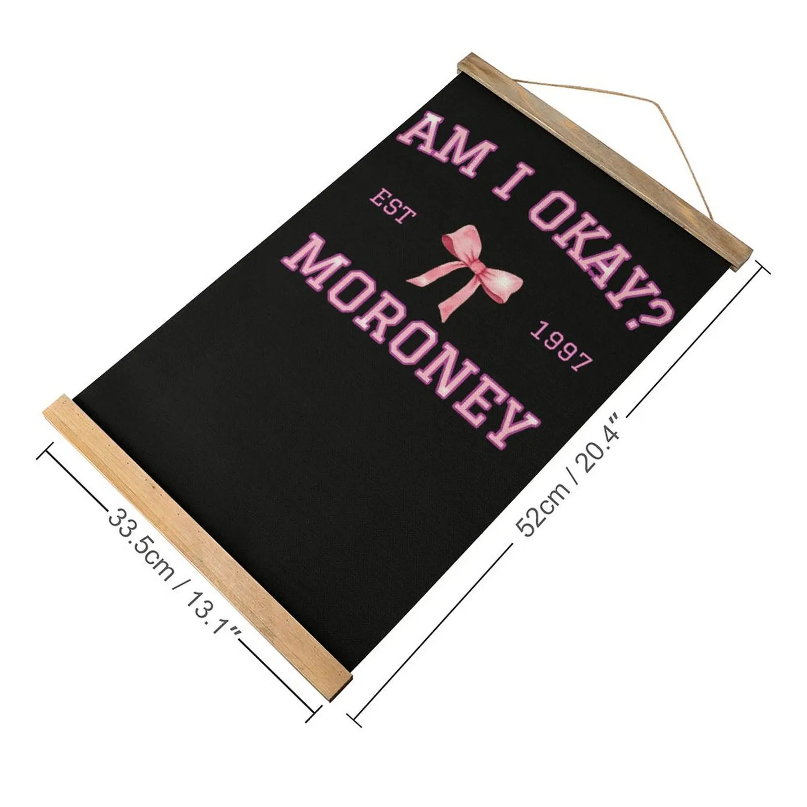 أعلى جودة AM I OKAY MORONEY الكتان معلقة اللوحة صورة معلقة مكتب مضحك     جدارية نمط شنق الصور