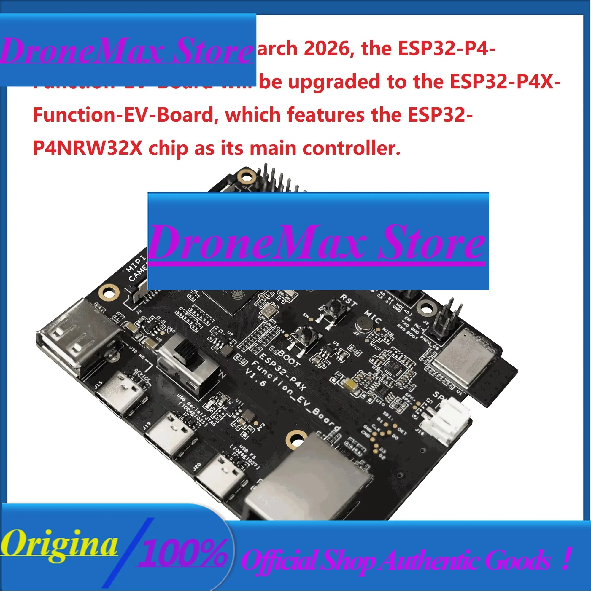DroMaESP32-P4X-Function-EV-Board Development Board Kit ESP32P4 SoC Chip AIoT Multimedia Evaluation Board