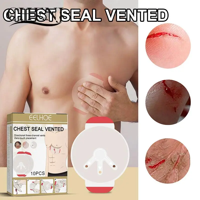 

Quick Hyfin Chest Seal Medical Chest Seal Vented For North American Rescue Wound Emergency Bandage First Aid Accessories