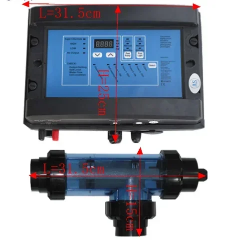 X30CL titanium electrode salt chlorinator for 80m3 pool water