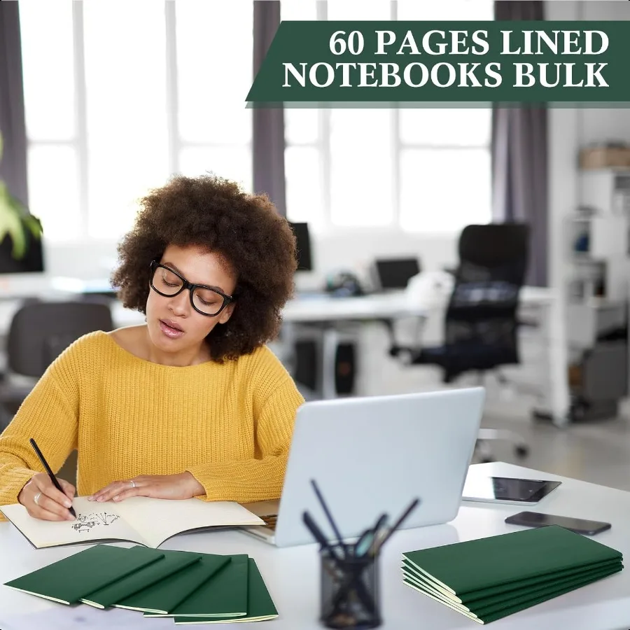 150 Pack Kraft Notebook Journals 5.82 Inch x 4.13 Inch A6 Softcover Notebooks Bulk for Student Writing Sketch Travel Journal Of