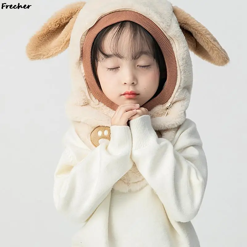 Thermo-Fleece-Sturmhaube, winddicht, Gesichtsbedeckung, Mütze für Kinder, Winter, Plüsch, warme Hüte, Skifahren, Radfahren, Kindermaske, Kapuzenkappen