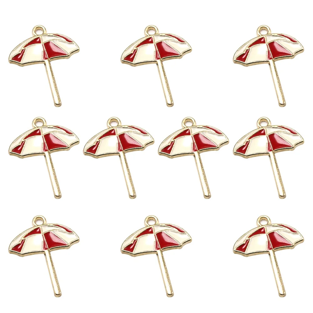 

10 шт. модный кулон из сплава, подвески в форме пляжного зонтика для самостоятельного изготовления ювелирных изделий, ожерелье, браслет, серьги, стойка, подарок