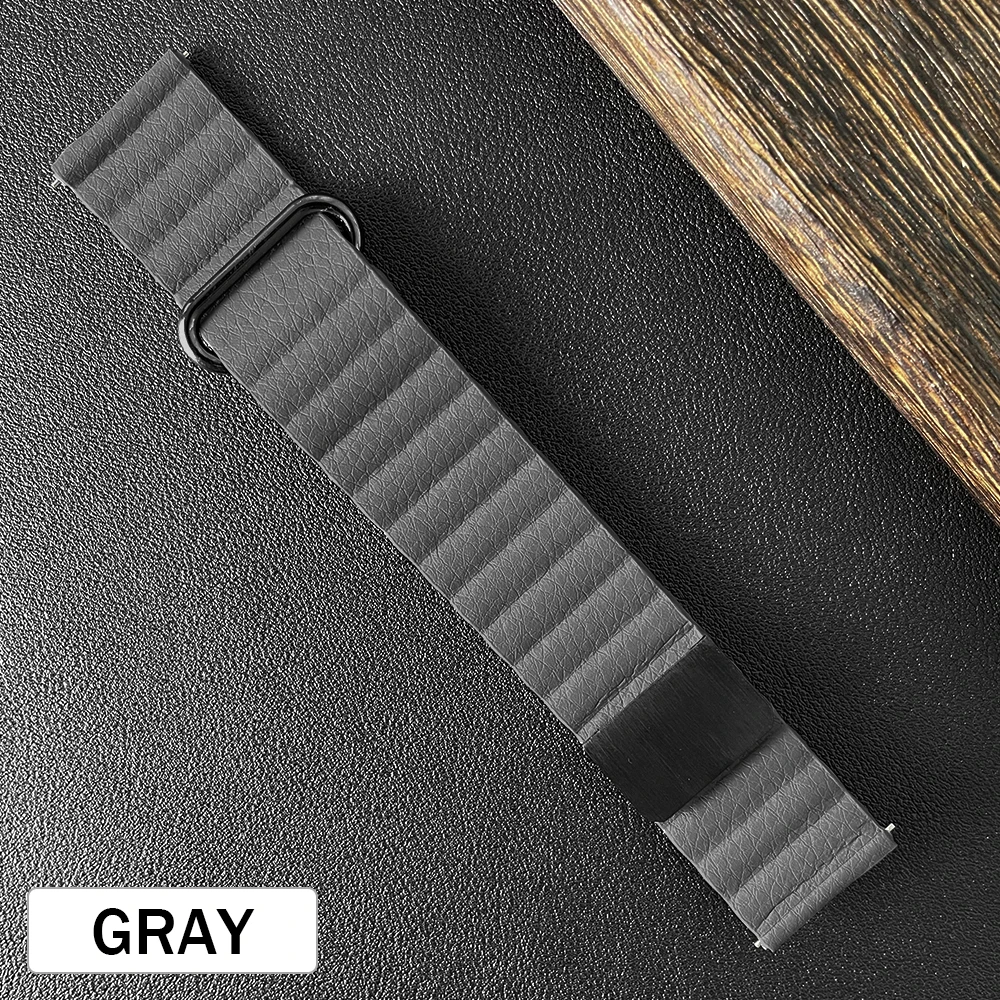 Magnetic Leather Band for HONOR GS3 GS Pro Watchband for HONOR Watch Band ES Magic 2 42mm 46mm Wrist Strap Bracelet 20mm 22mm