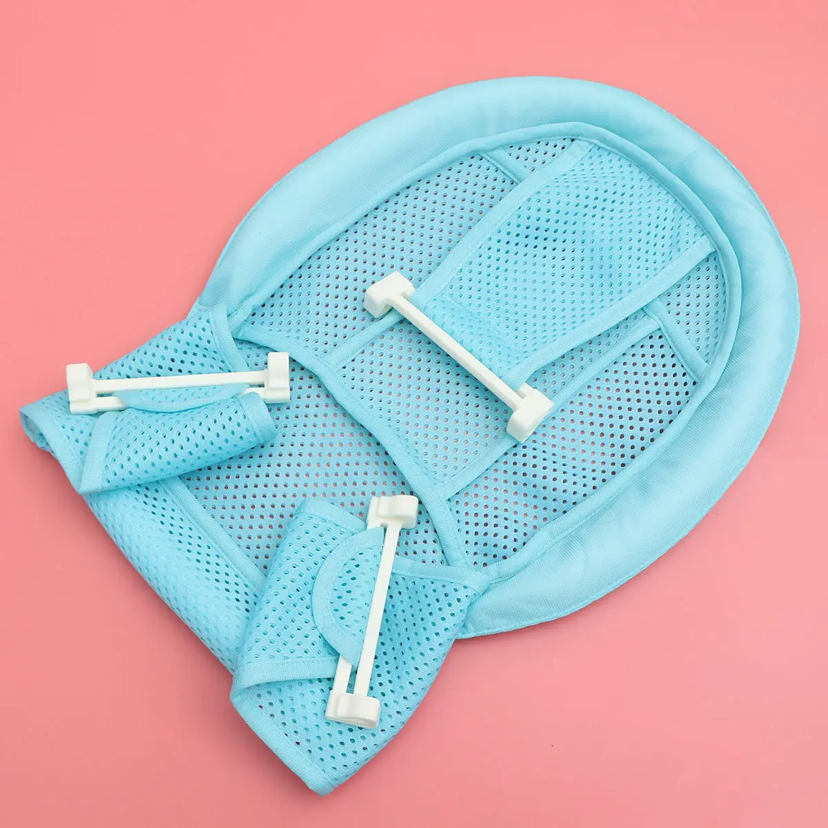 

Infant Bathtub Net Blue with Random Button Color Easy Install Baby Bathtub Mesh Sling for Safe and Comfortable Bath Time