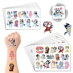 Bluey Bingo Tattoo Stickers Anime Figuur Cartoon Diy Water Transfer Tattoo Stickers Kinderen Verjaardag Decoratie Speelgoed