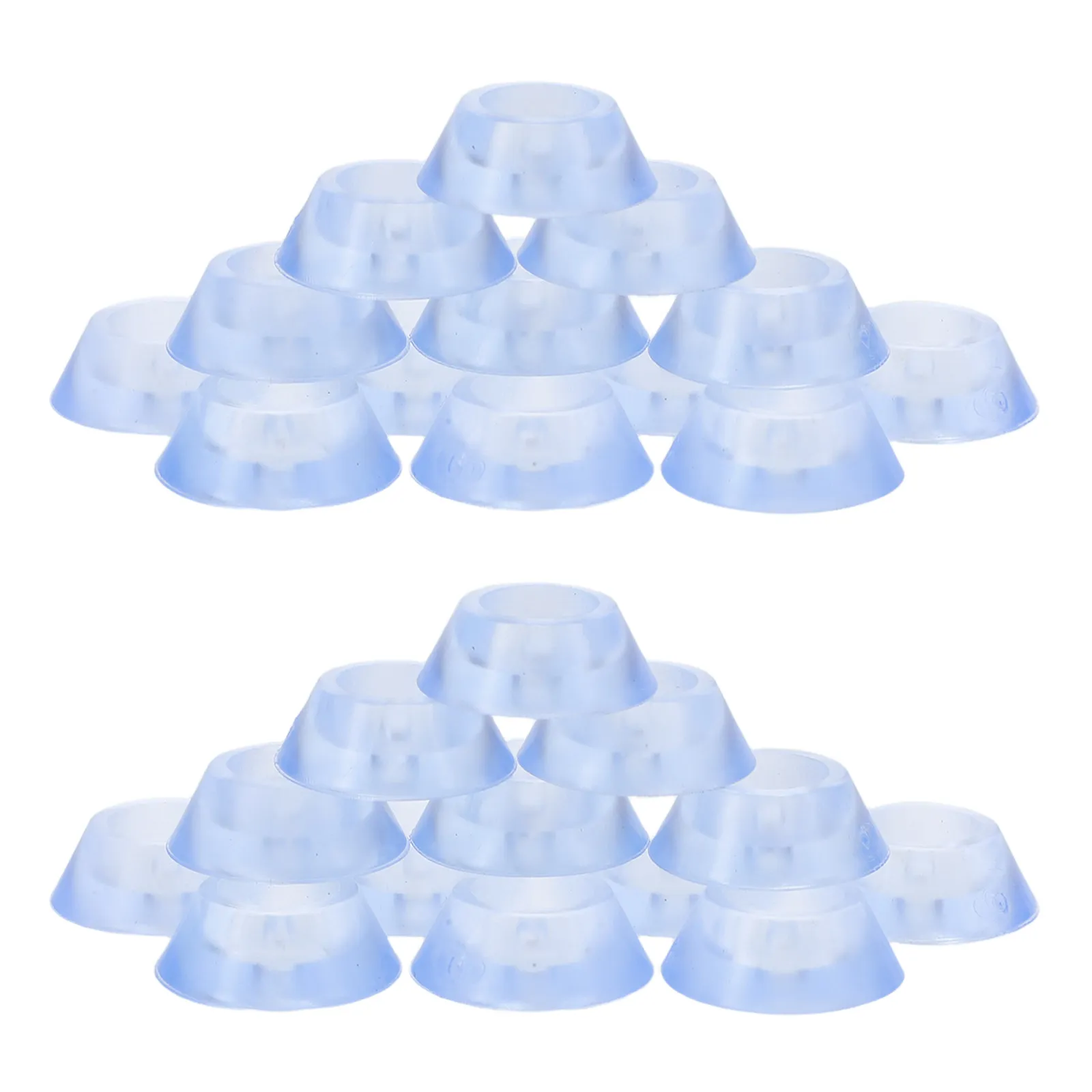 100pcs Clear Non-Slip Cutting Board Feet – Transparent Rubber Grip Pads, 16mm Screw-On Bumpers for Kitchen Trays & Jewelry Boxes