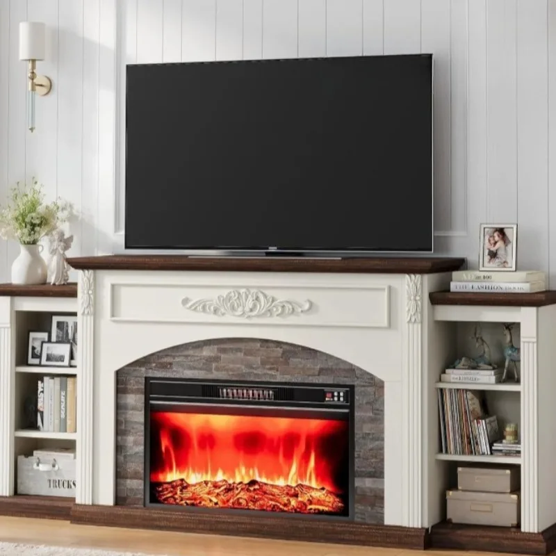 

Электрический камин 80 дюймов с обрамлением, тумба под телевизор для телевизоров до 90 дюймов