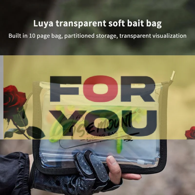

【OD】Luya Transparent Bait Bag PVC Inner Bag Partitioned Waterproof Storage Bag Fishing Sorting Accessories Storage Bag