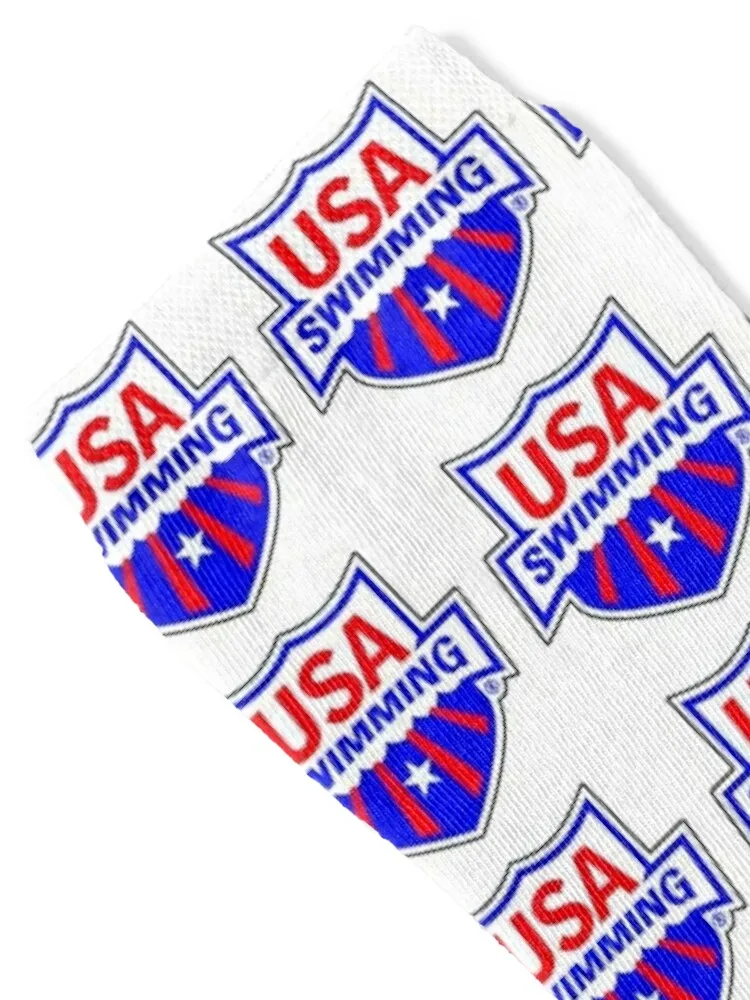 Swimming Team, USA Logo, Neon Socks Sports ankle Socks Ladies Men's