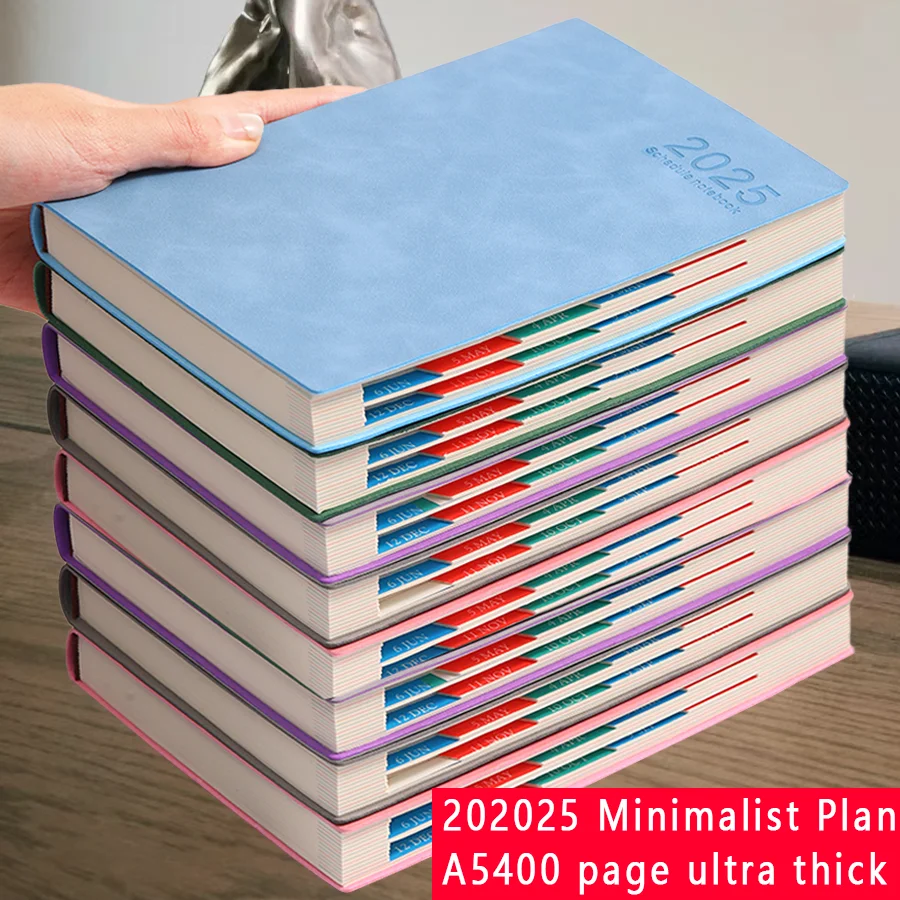 2025 new schedule book, daily plan book, self disciplined calendar, suitable for business meetings and university life