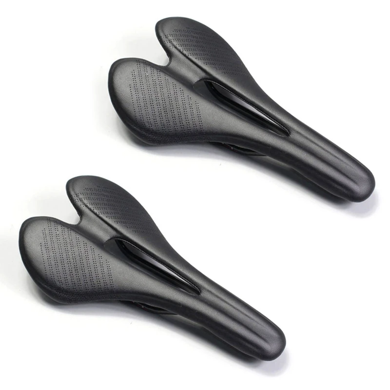 

2X Bicycle Mountain Bike Full Carbon Fiber Cushion Carbon Bow Saddle Lightweight