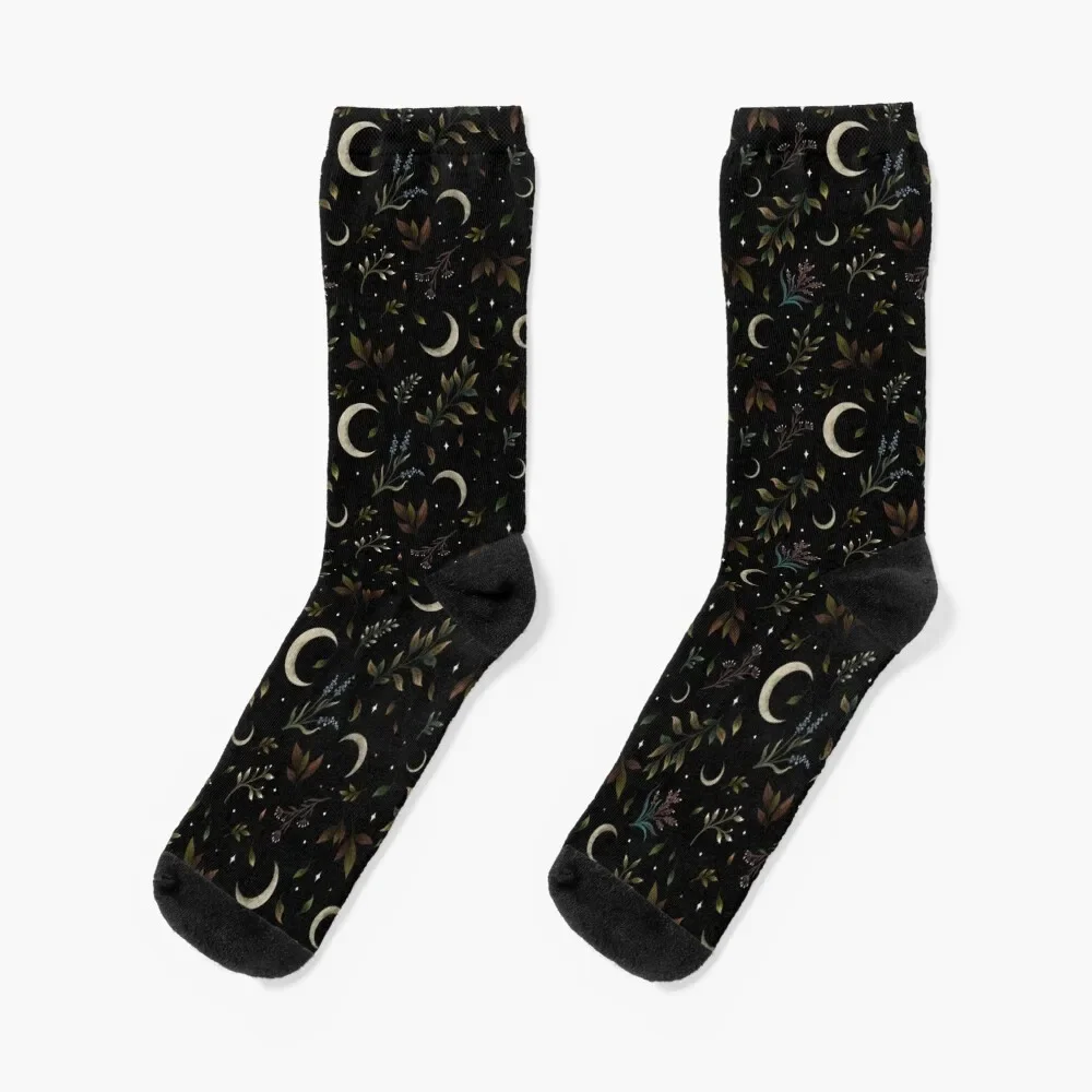 Crescent Moon Garden Socks winter football Ladies Socks Men's