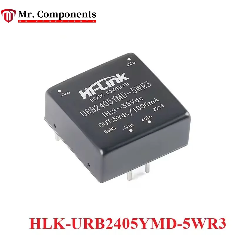 DC-DC معزولة محول وحدة امدادات الطاقة تيار مستمر تيار مستمر 24 فولت إلى 5 فولت 5 واط HLK-5D2405 HLK-5D2405A تنحى باك وحدة الجهد واسعة جدا