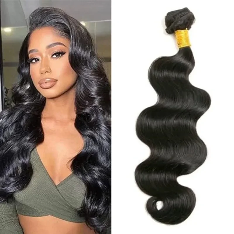 

Body Wave Bundles Human Hair Brazilian Weaving Hair Weave Black 1/3 Bundles Deal Natural 8-34 Inch Bundle Hair Extensions