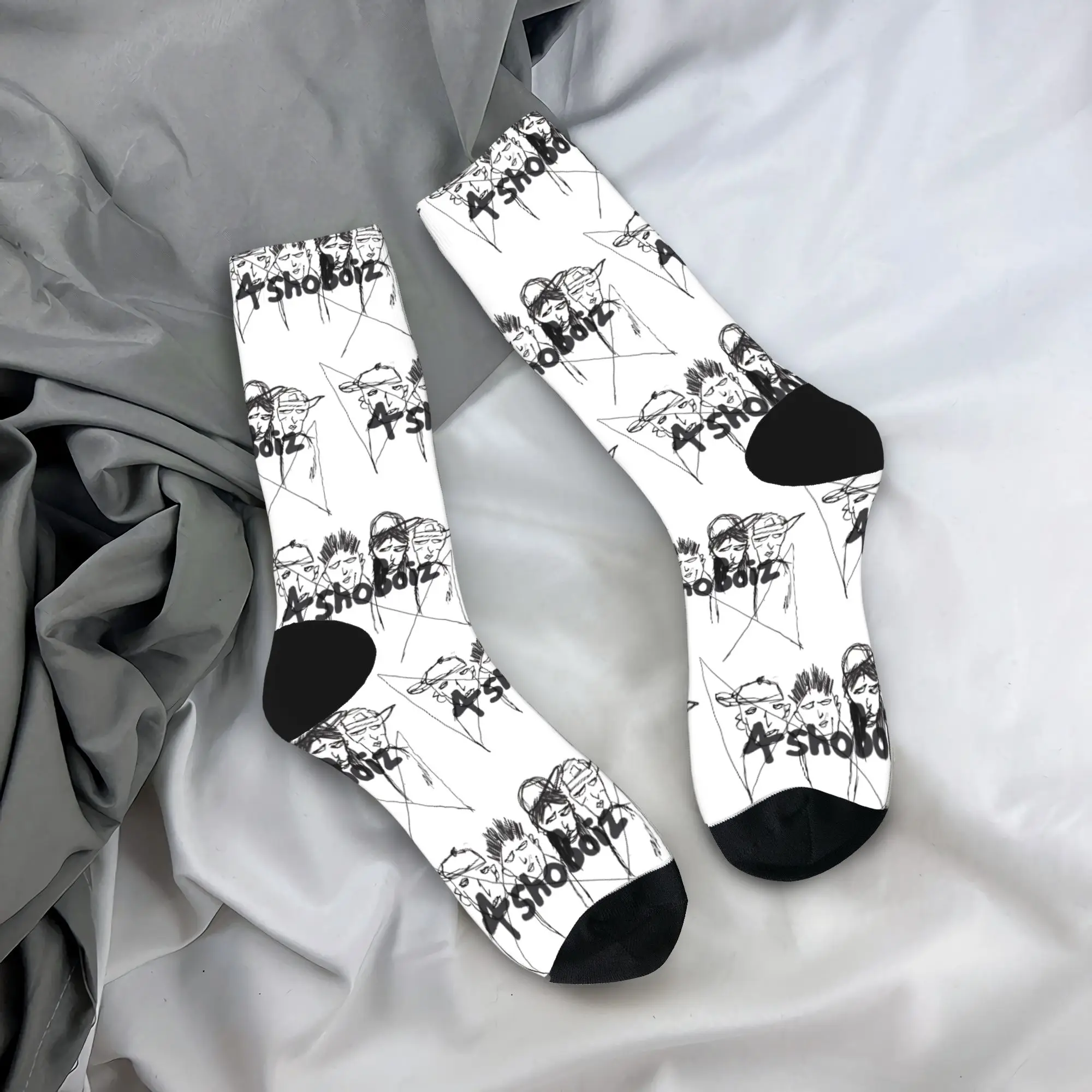 

Kpop J-Jay Park L-Lngshot Socks Custom Stockings Anti Bacterial Men's Socks Warm Soft Winter Novelty Skateboard Socks