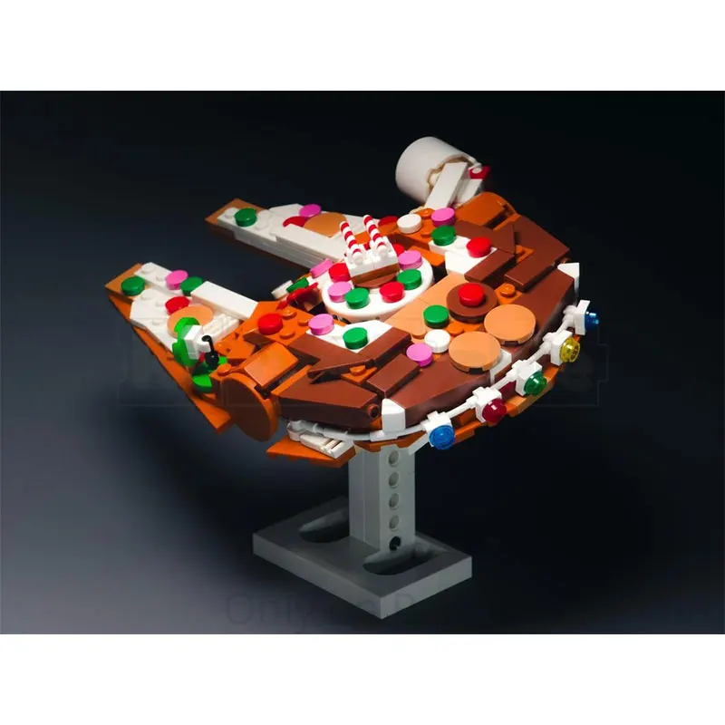 

Строительные блоки MOC, серия «Космические войны», MOC, пряничный космический корабль, креативная образовательная игрушка-головоломка, Juguetes, рождественские подарки, 297 шт.