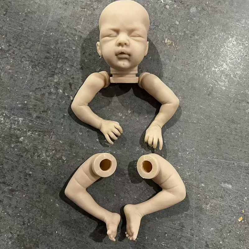 

18inch 45cm Reborn Unpainted Doll Kit Sila Sleeping Baby Unfinished Doll Parts with Cloth Body