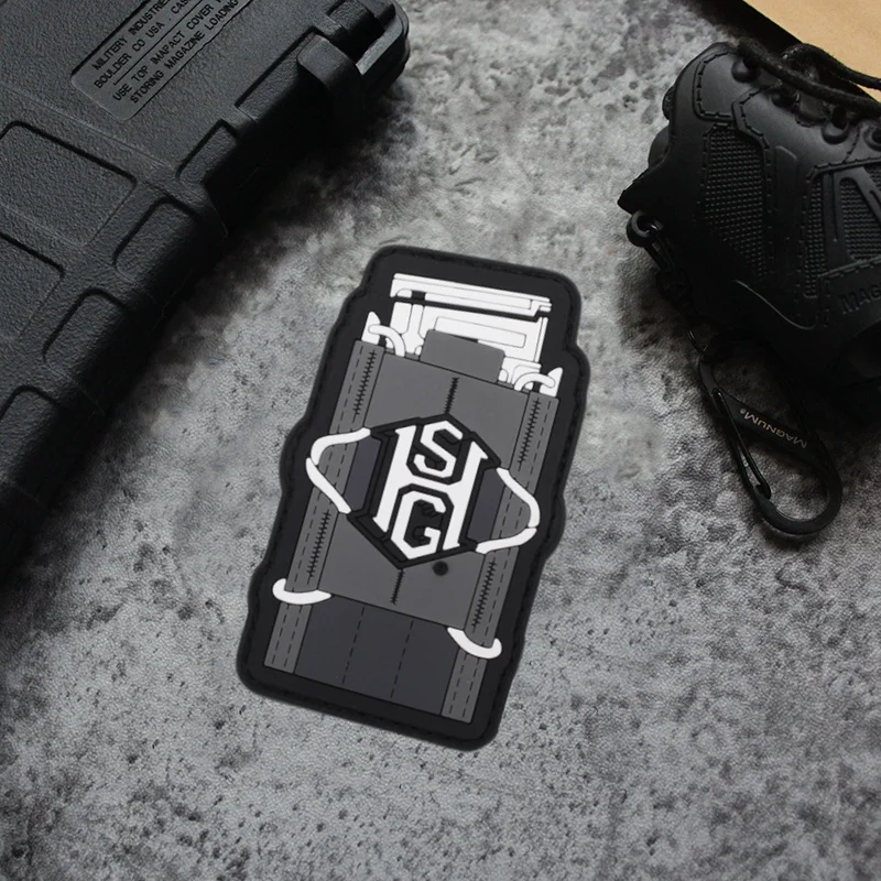 

SHG Clip PVC Patch on Clothes Tactical Equipment Morale Badge Hook and Loop Military Patches Backpack Stickers Appliques