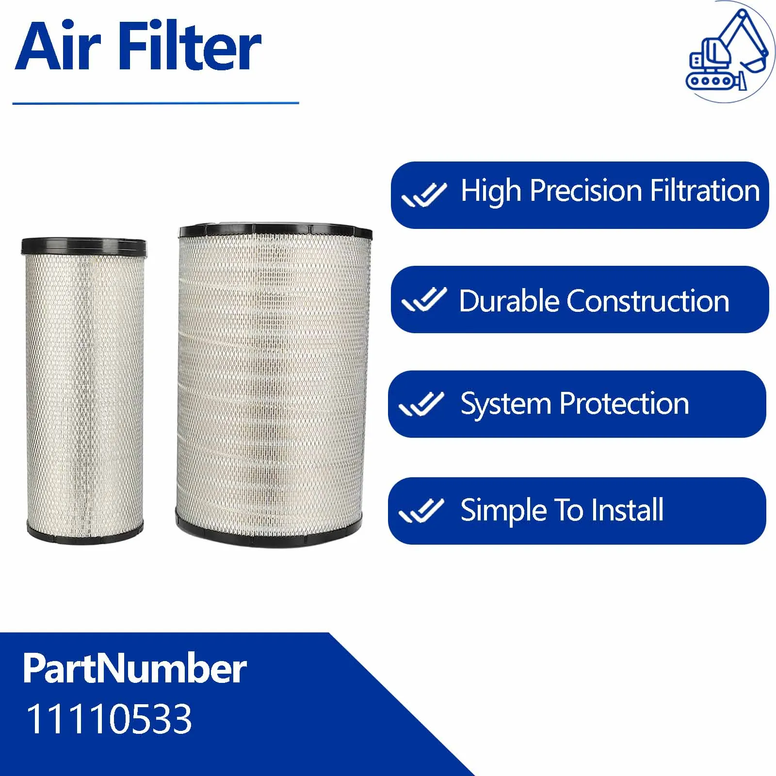 Air Filter P783611 For Volvo EC700 Crawler Excavators